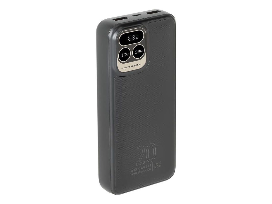 Rivacase Va2521, 20000 Mah, Lithium Polymer (Lipo), Grå