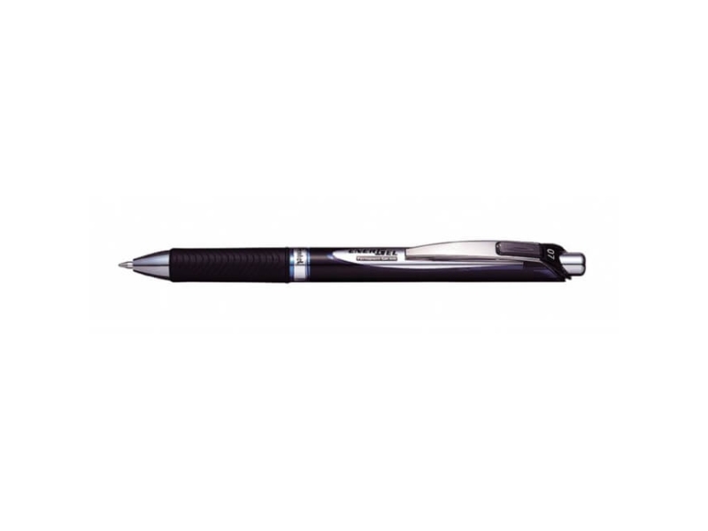 Pentel Energel, Clip-On Udtrækkelig Kuglepen, Sort, Sort, Mellem, Rund, Ambidextrous
