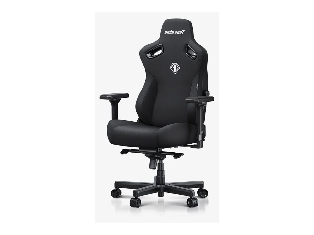 Anda Seat Kaiser 3 Series Premium XL - Spillestol - ergonomisk - armstøtter - T-formet - vippe - drejeled - EverSoft linned stof - carbon-sort