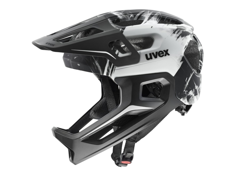 Šalmas Uvex React Jr Fullface Juodas-Baltas Matt-52-56 Cm