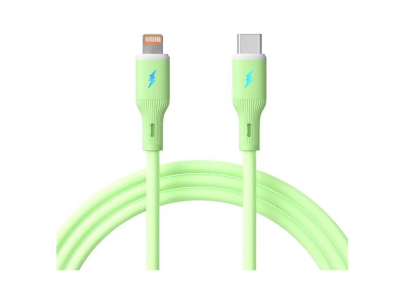 Akyga Usb Kabel Usb-C Stecker, Apple Lightning Stecker 1 M Grün Ak-Usb-73