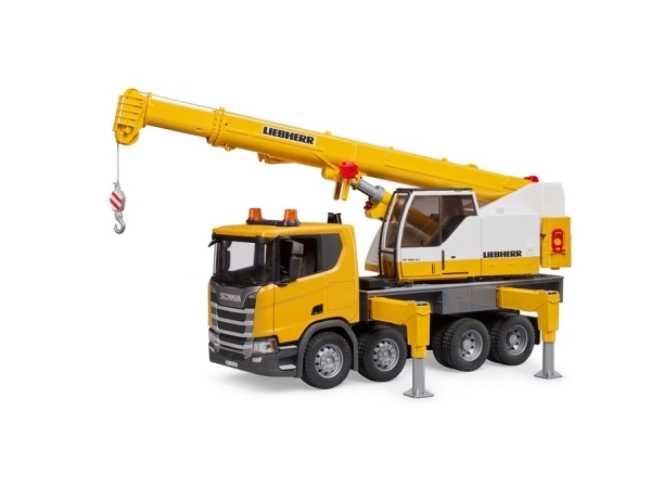 Bruder Scania Super 560R Liebherr Crane Truck, Kranwagen, 3 Jahr(E), Acrylnitril-Butadien-Styrol (Abs), Schwarz, Weiß, Gelb