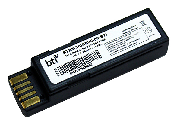 Bti Btry-36Iab0e-00-, Battery, Black, Zebra, Lithium-Ion (Li-Ion), 3200 Mah, 3.6 V