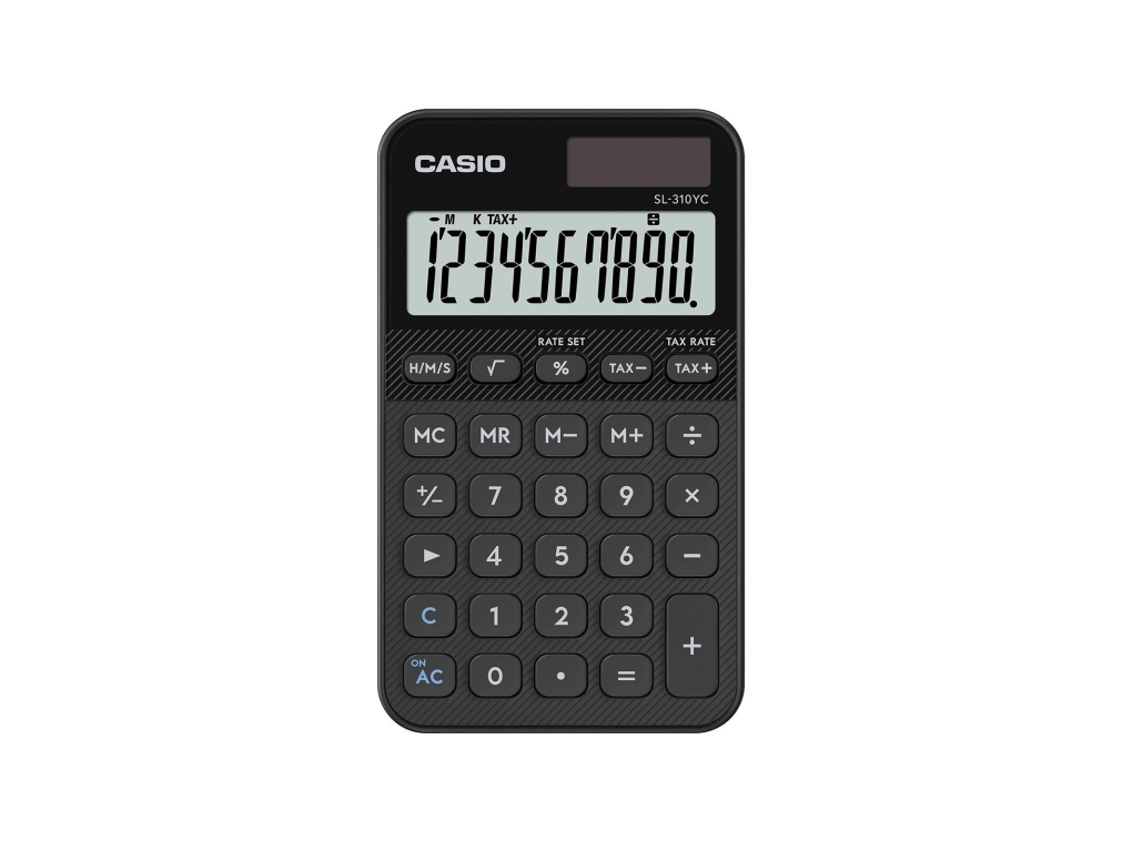 Casio SL-310YC, Ficka, Grundläggande, 10 siffror, Batteri/solcell, Svart | Kontorsmaskiner - Räknare - Kalkylatorer | GameStuff