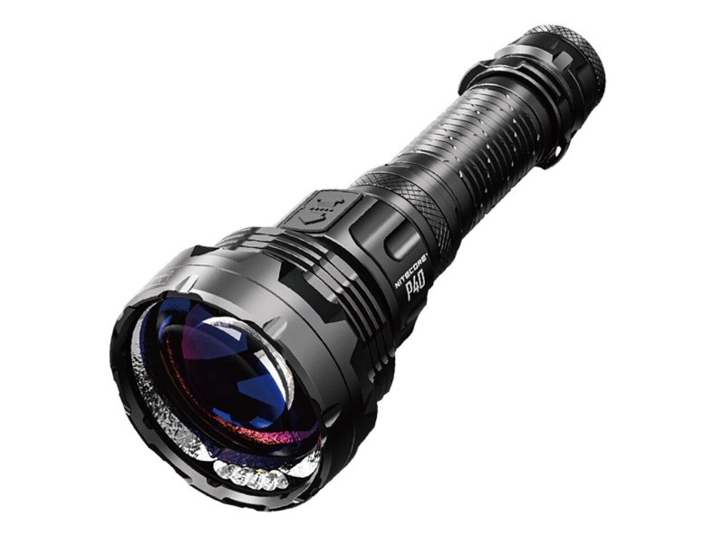 Nitecore P40, Hånd lommelygte, Sort, Aluminium, Knapper, IP68, LED