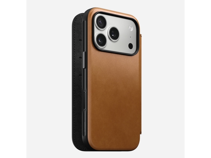 Nomad Modern Leather Folio, Cover, Apple, Iphone 17 Pro, 16 Cm (6.3"), Tan