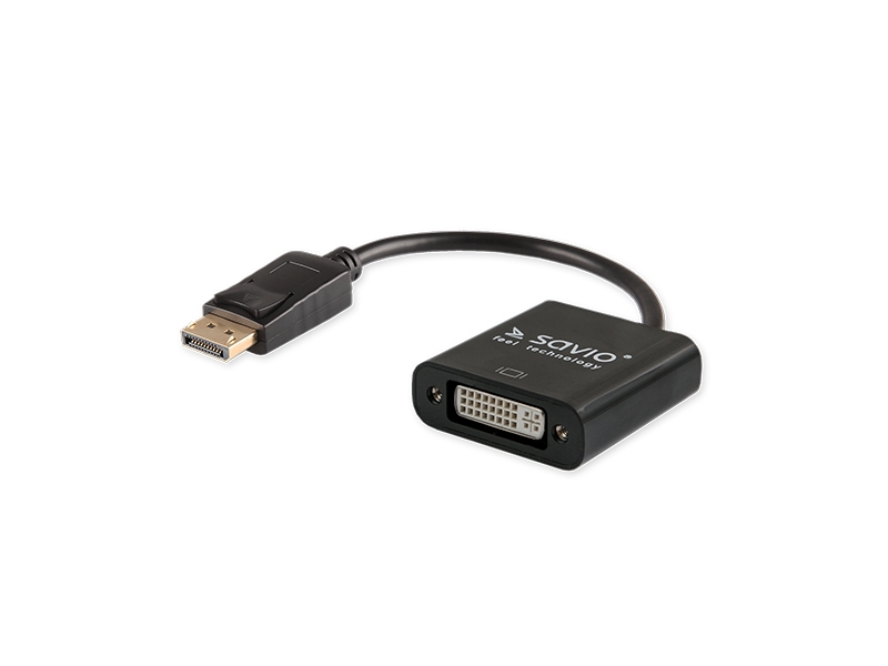Savio Cl-90/B Adapter Display Port Do Vga, 0,2 M, Displayport, Vga (D-Sub), Hanstik, Hanstik