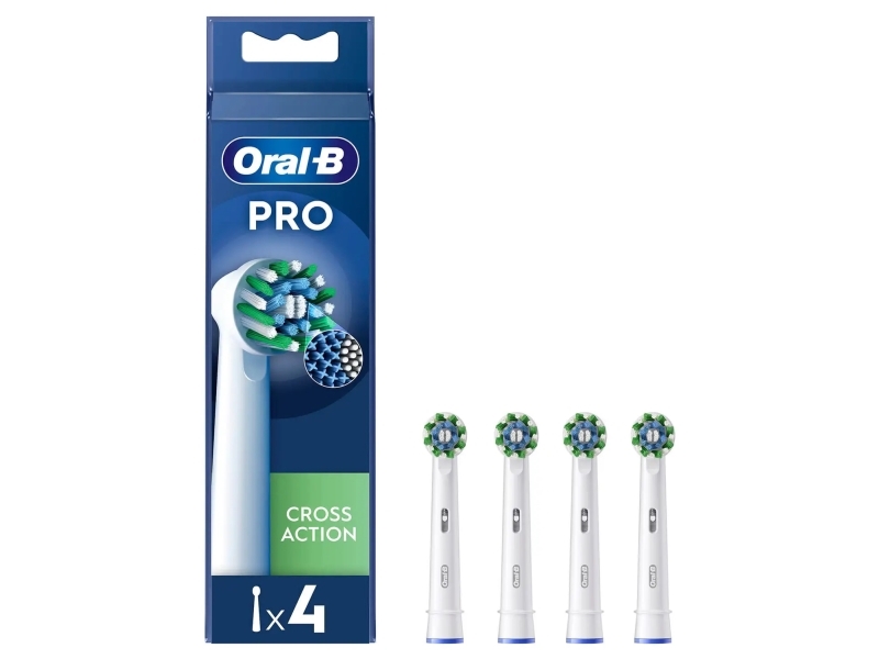 Oral-B Crossaction , 4 Stk, Hvid, Oral-B, Kasse