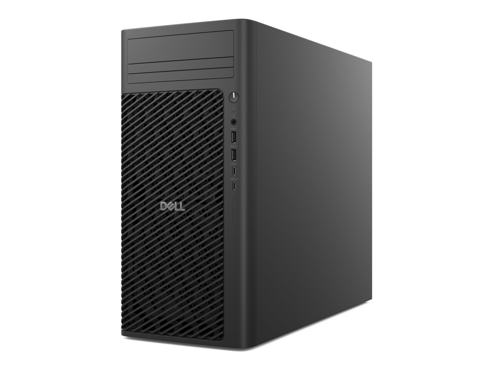 Dell Pro Max Tower T2 FCT2250 - AI PC - tower Core Ultra 7 265 / op til 5.3 GHz - vPro Enterprise - RAM 16 GB - SSD 512 GB - NVMe, TLC, Class 40 - Intel Graphics - Gigabit Ethernet - Win 11 Pro - skærm: ingen - sort - med 3 års Dell ProSupport