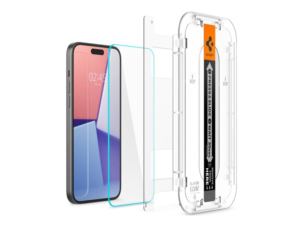 Spigen EZ Fit GLAS.tR HD - Skærmbeskytter for mobiltelefon - glas - for Apple iPhone 15