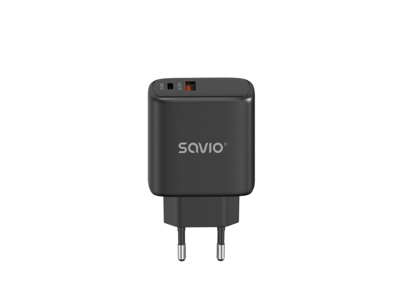 Savio La-06/B Usb Quick Charge Power Delivery 3.0 30W Internal Charger, Udendørs, Usb, Sort