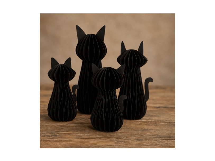 Schwarzes Seidenpapier Katze, 30 Cm