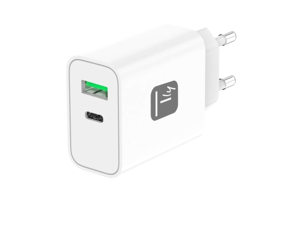 Techly IPW-USB-30WACG mobile device charger Universal White AC Fast charging Indoor