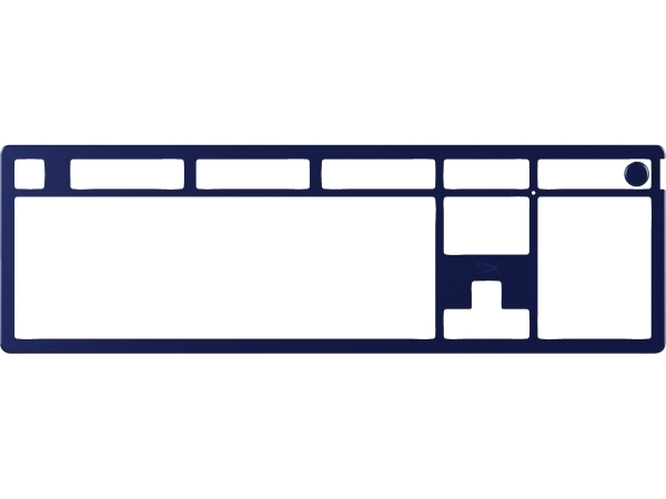 Alloy Rise Top Plate - Blå, Keyboard Top Frame, 454,4 Mm, 142,2 Mm, 150 Mm, Blå