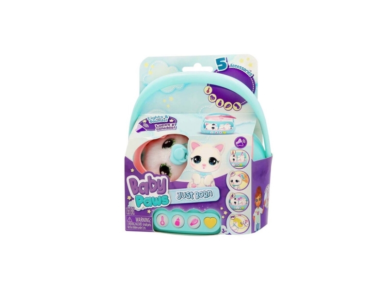 Baby Paws - Just Born - Kat - Interaktiv Med Lys Og Lyd