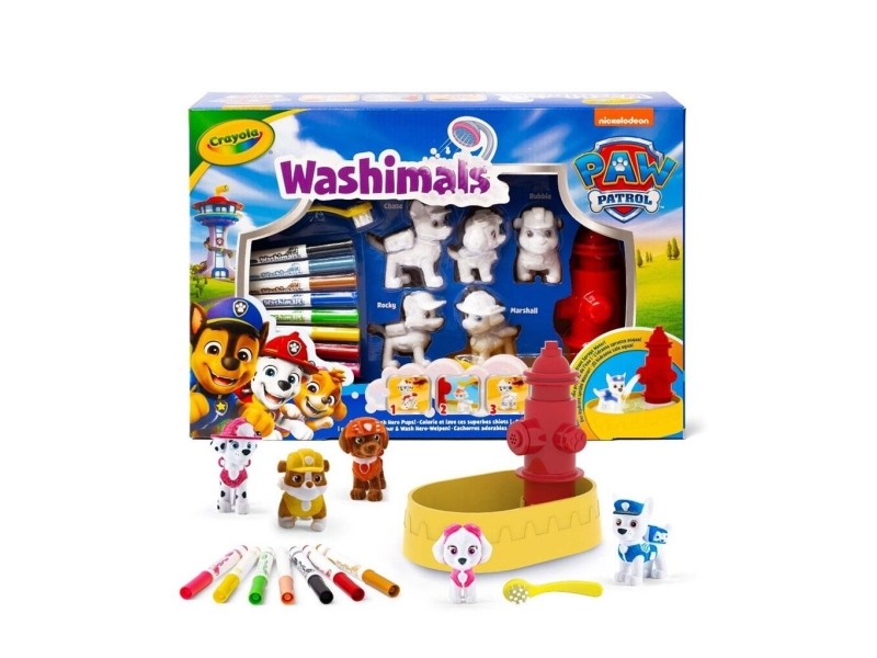 Crayola - Washimals Paw Patrol Med 5 Hvalpe