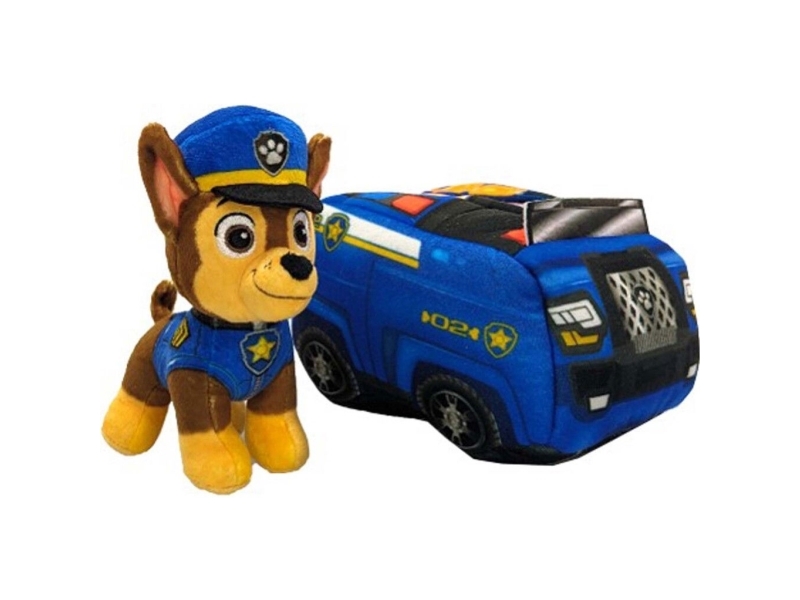 Paw Patrol 2-In-1 Vehicle Plush W/Chase 15 Cm