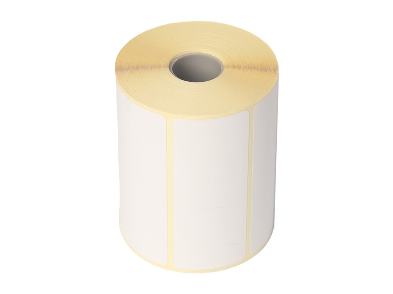 Termoetiket uden tryk hvid ECO med perforering 102x192 mm - 350 stk./rulle