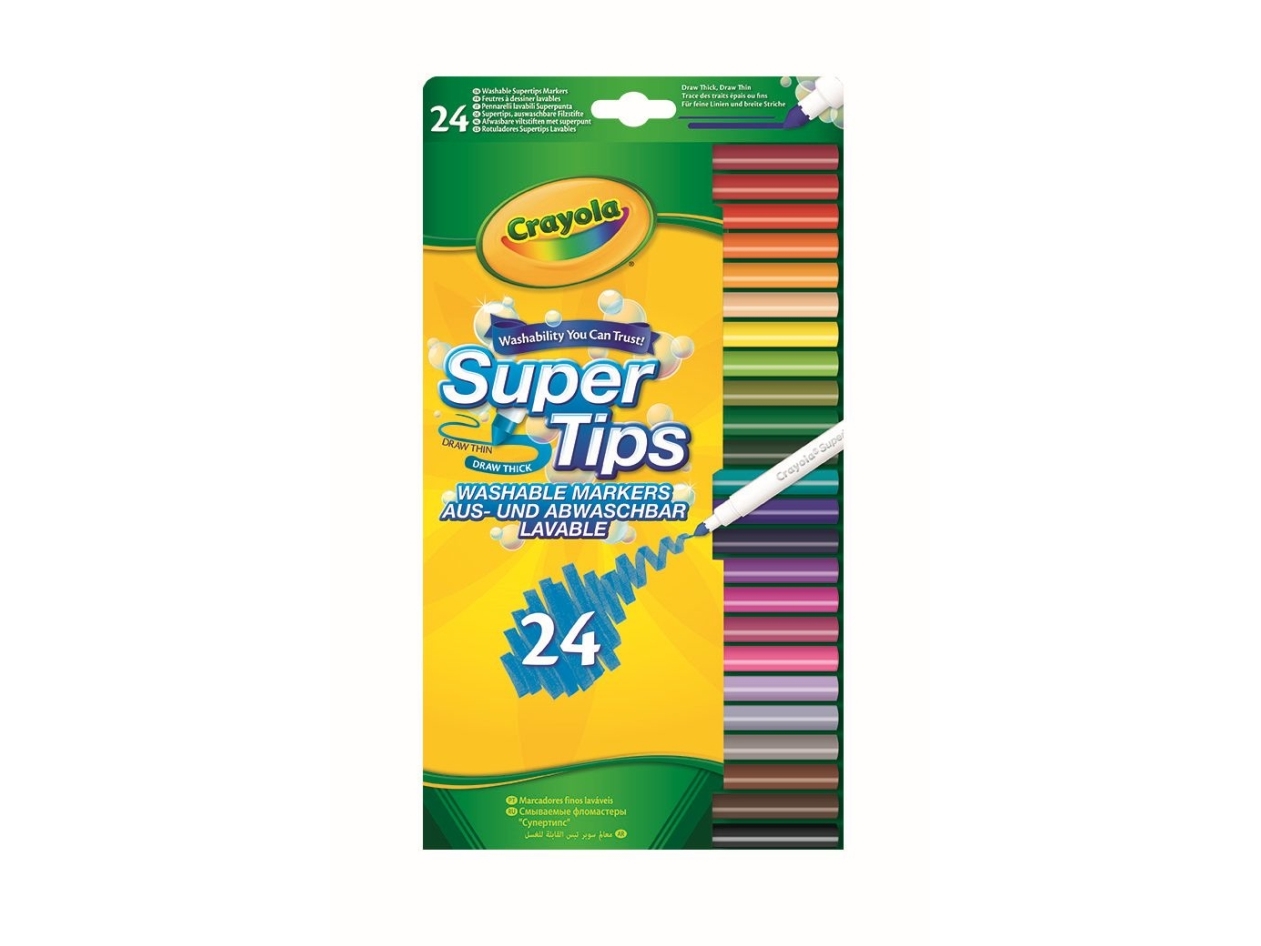 Crayola Supertips Washable Markers 24 Pcs