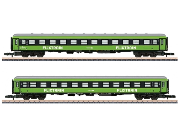 Märklin Express Train Car Set 2, Model af lyntog, Monteringssæt, 2 type Bmmdz 268.7F and 264.4F express train cars, 2nd class, Dreng/Pige, Sort, Grøn, Batteri