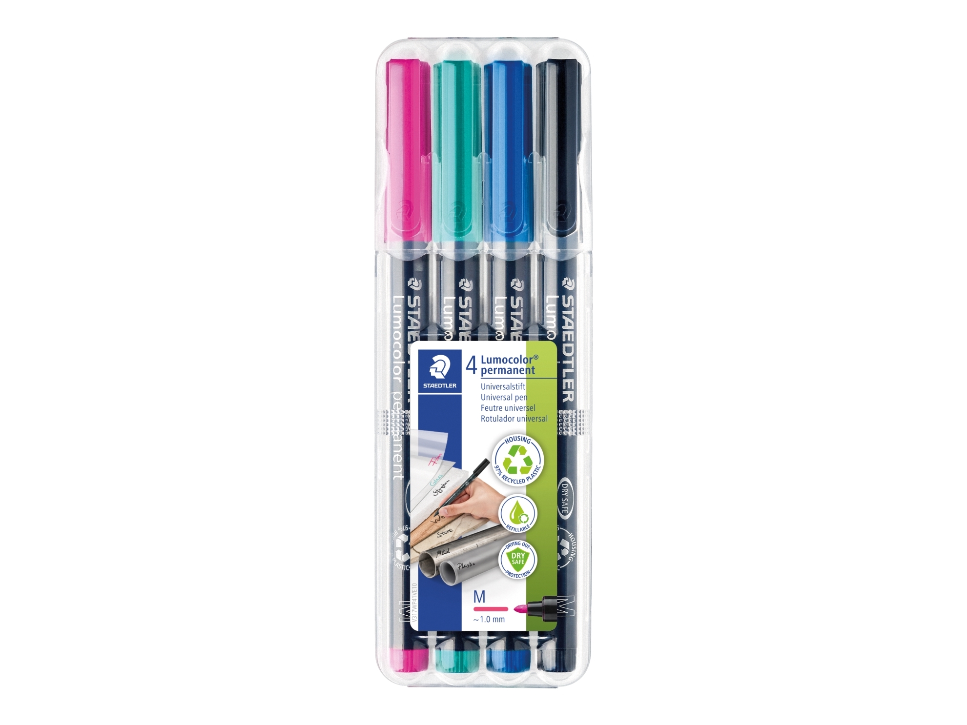 Staedtler Lumocolor Permanent Pen 317, 4 Stk