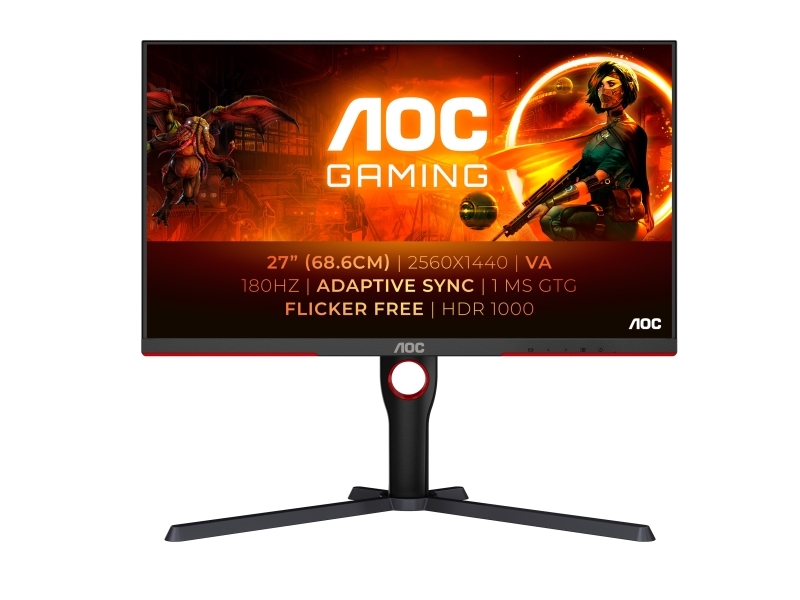 Aoc Q27g3xmn /Bk/27"/Va /2560 X 1440 Pixel/ 16:9/ 1Ms /700 Cd/M² /Schwarz/ 180 Hz/ 2024 Modell