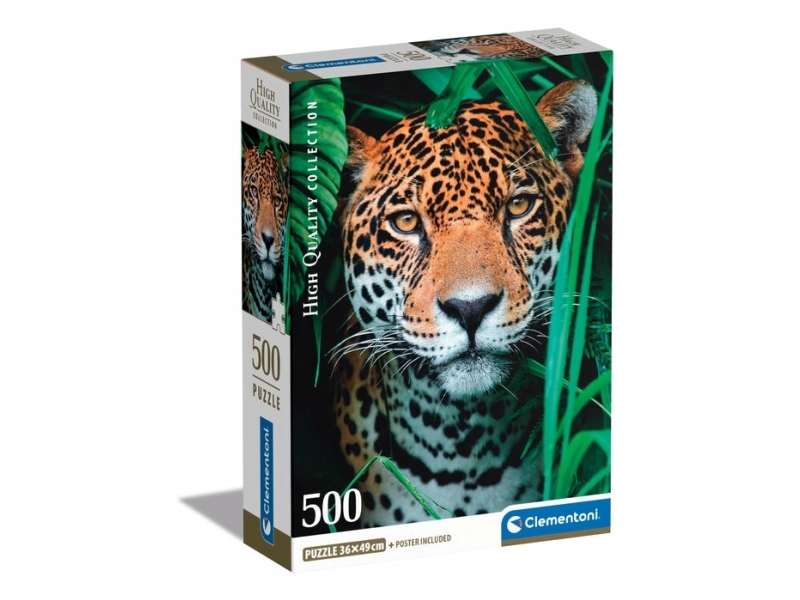 Clementoni High Quality Collection Jaguar In The Jungle, 500 Stück(E), Tiere, 18 Jahr(E)