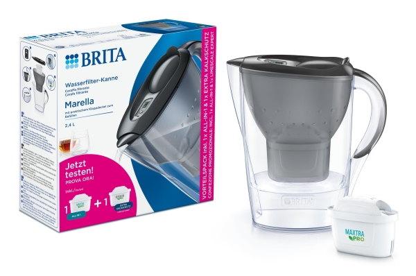 Brita Marella, Manuellt vattenfilter, 2,4 l, grafit, Transparent | Köksutrustning - Vattenfiltrering - Vattenfiltreringskanna | GameStuff