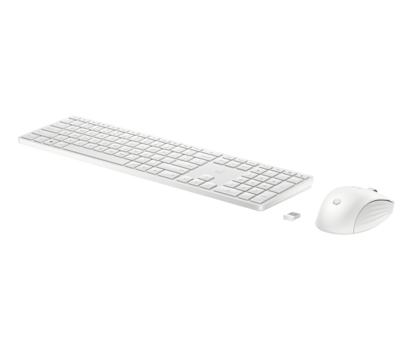 Hp 655 Kombination Af Trådløst Tastatur Og Trådløs Mus, Fuld Størrelse (100 %), Trådløs, Rf Trådløs + Usb, Hvid, Mus Inkluderet