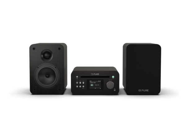 Pure Classic Stereo Mini, Home audio micro system, Sort, 20 W, 10,2 cm, 2,54 cm, DAB, DAB+, FM
