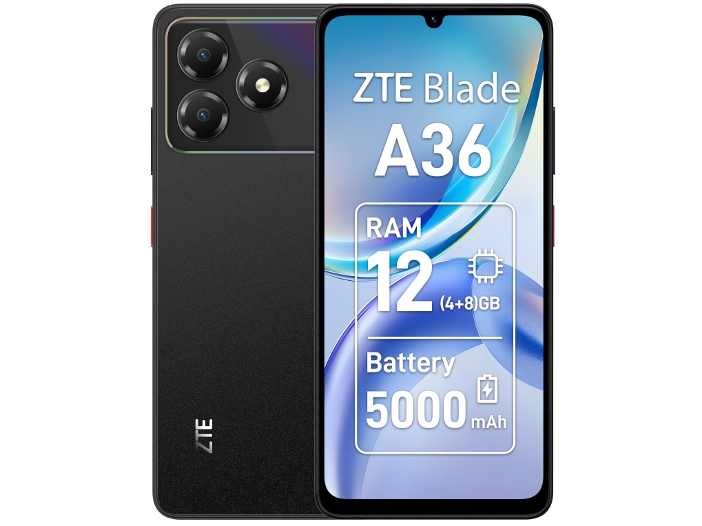 Zte Blade A36 4/64Gb (Nebula Schwarz) Smartphone