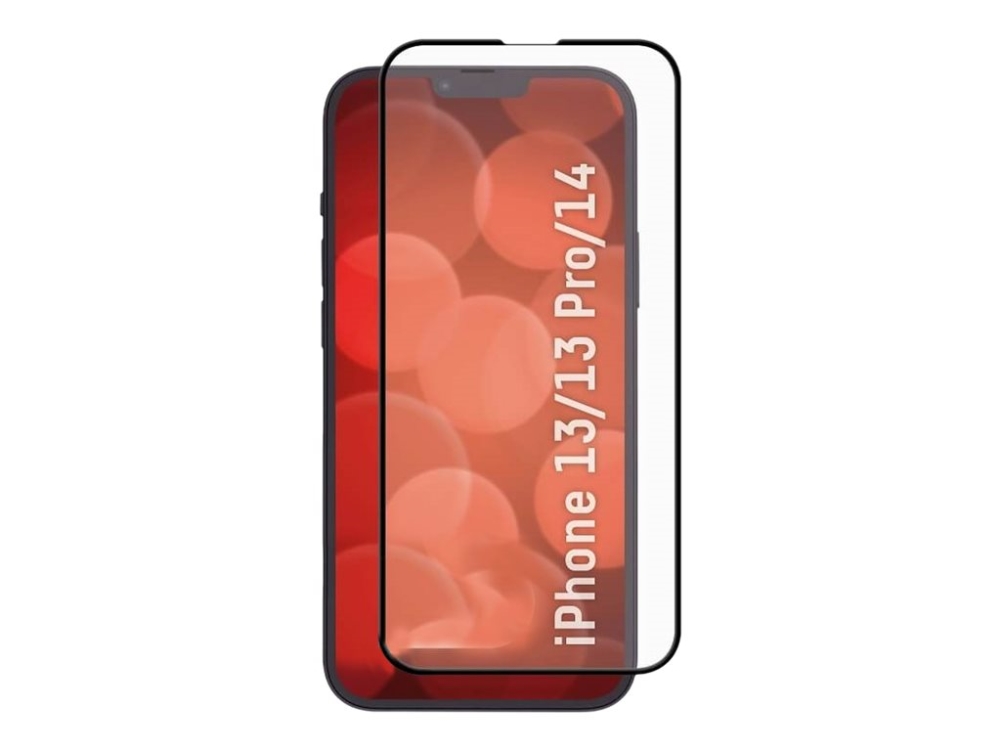 Displex Real Glass - Skærmbeskytter For Mobiltelefon - 3D - Glas - Rammefarve Sort - For Apple Iphone 13, 13 Pro, 14