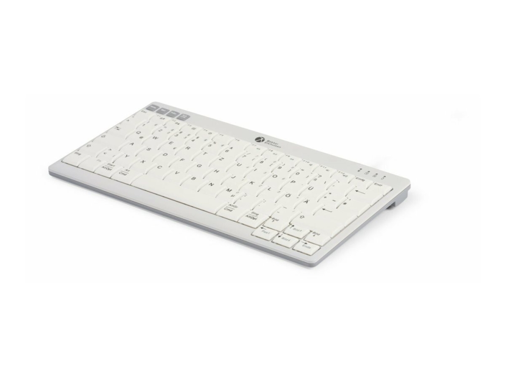 Bakkerelkhuizen Ultraboard 950 V2 - Tastatur - Kompakt - Kabellos - Bluetooth 3.0 - Qwerty - Uk - Hellgrau, Dunkelgrau - 100% Recycelbares/Bioabbauba