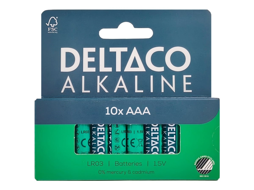 Deltaco - Batterie 10 X Aaa / Lr03 - Alkalisch - 1300 Mah