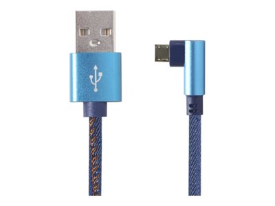 Gembird Usb Cable Usb 2.0 - Microusb Cable 1M Textile Braid Gembird Angled Connector