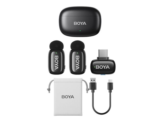 Fodral Boya trådlös mikrofon mini-14 USB-C, svart