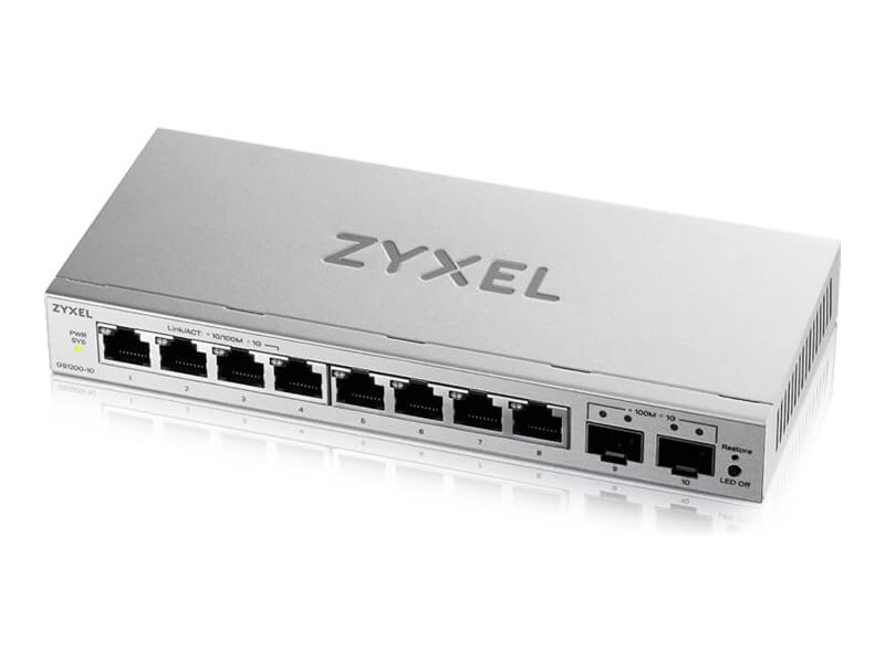 Zyxel Gs1200-10V3, Managed, L2, Gigabit Ethernet (10/100/1000), Vollduplex, Desktop