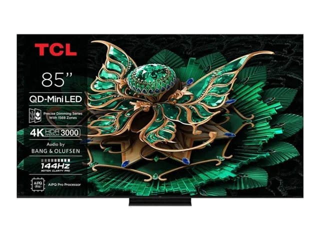 TCL 85C7K - 85 Diagonal klass (84.5 visbar) - C7K Series LED-bakgrundsbelyst LCD-TV - QLED - Smart TV - Google TV - 4K UHD (2160p) 3840 x 2160 - HDR - Mini-LED, Quantum Dot Pro - borstad aluminium | TV, Ljud & Bild - TV & Hemmabio - TV | GameStuff