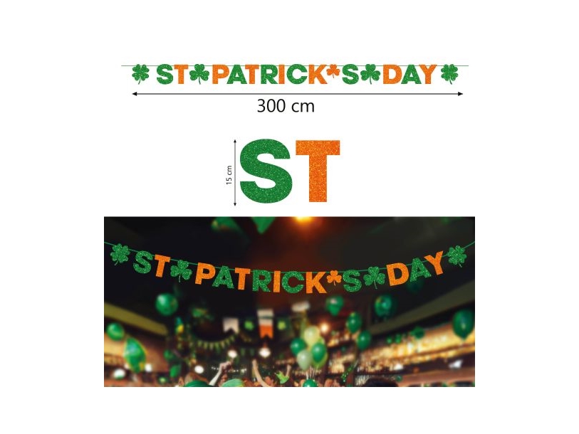 St.-Patrick-Banner, 300 Cm