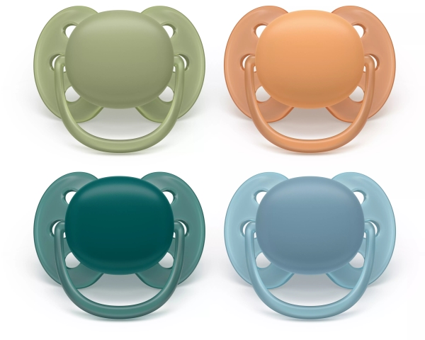 Philips AVENT Pacifier SCF093/08 ultra soft, Ultrablød sut, Ortodontisk, Silikone, Dreng/Pige