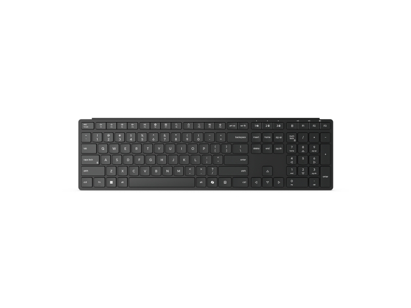 Lenovo Wireless Multi-Mode Pro 6000, Fuld Størrelse (100 %), Trådløs, Rf Trådløs + Bluetooth, Metal Dome Key Switch, Qwerty, Sort