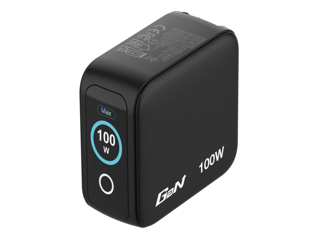 Verbatim Mini Gan Charger 100W With Display, Indoor, Ac, 20 V, Black