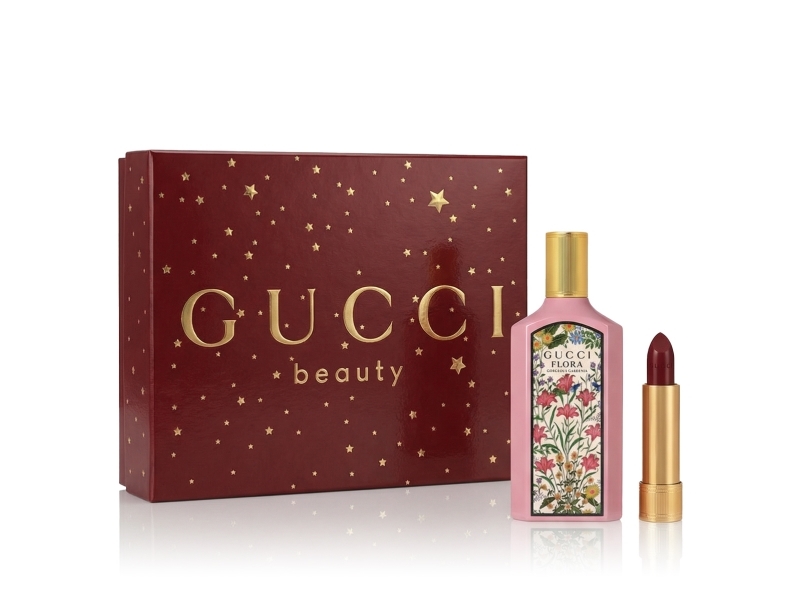 Gucci Flora Gorgeous Gardenia Edp 50 Ml + Lipstick 509 Rouge De Beauté Brillant 1.8 G (Woman)