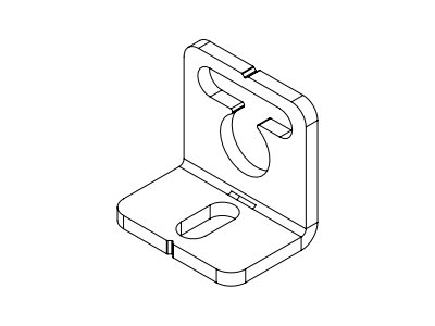 B-Tech System X - Komponenter Til Montering (Rail Mounting Bracket) - Ultra-Slank - Sort