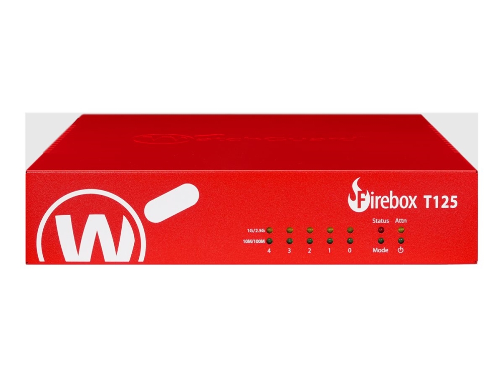 Watchguard Firebox T125 - Sikkerhedsudstyr - 4 Porte - 1Gbe, 2.5Gbe