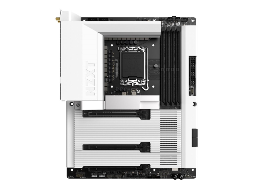 Nzxt N7 Z890 - Bundkort - Atx - Lga1851 Sokkel - Z890 Chipset - Usb-C 3.2 Gen 2X2, Usb 3.2 Gen 2, Usb 3.2 Gen 1, Usb4 - 2.5 Gigabit Lan, Wi-Fi 6E, Bl