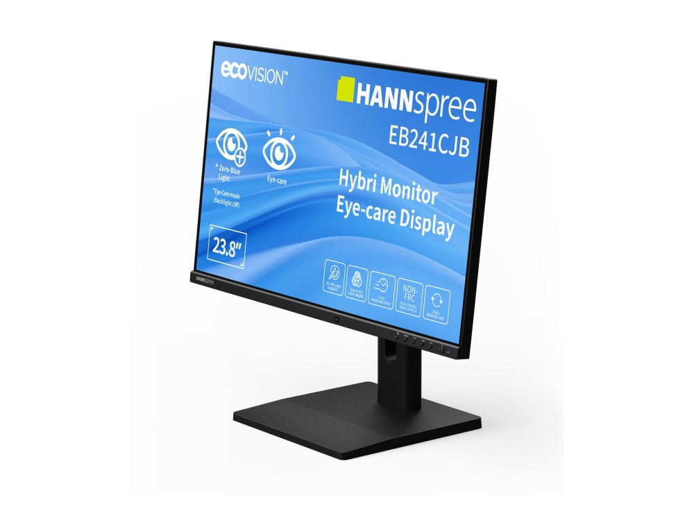Hannspree Hybri - LED-skärm - 23.8 - 1920 x 1080 Full HD (1080p) @ 75 Hz - TN - 180 cd/m² - 20:1 - 6 ms - HDMI, DisplayPort, USB-C - högtalare | Datorer & Surfplattor - Datorer - tillbehör - Bildskärmar | GameStuff
