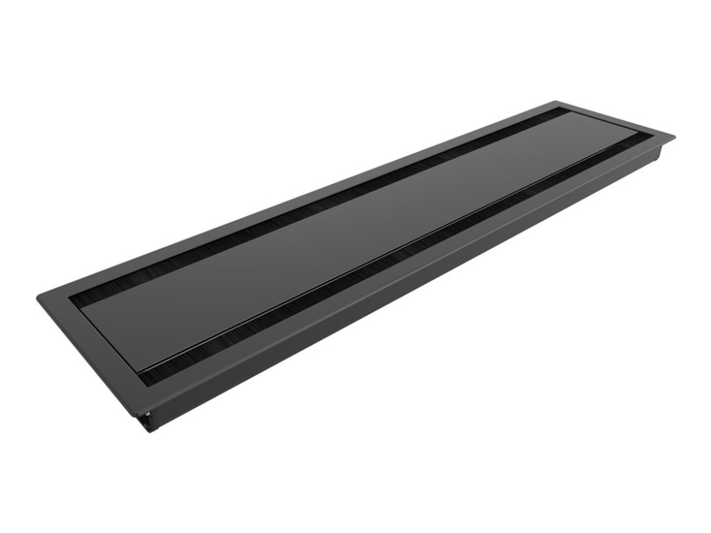 Forming Function Flip Cover 04 | Dual Conference Lid, 600Mm | Table, Flush Installed | Black