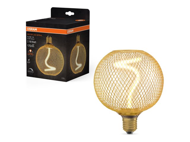 Osram Led Decor Spiral Filament Globe 125 18 Gold Dim 3.5W 818 E27 | Osram