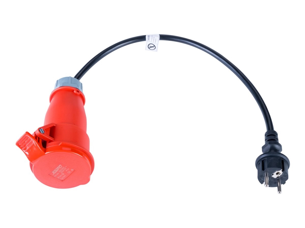 Akyga AK-SC-E06 - Strømkabel - 5-polet (hun) til power CEE 7/7 (han) - AC 230 V - 16 A - sort